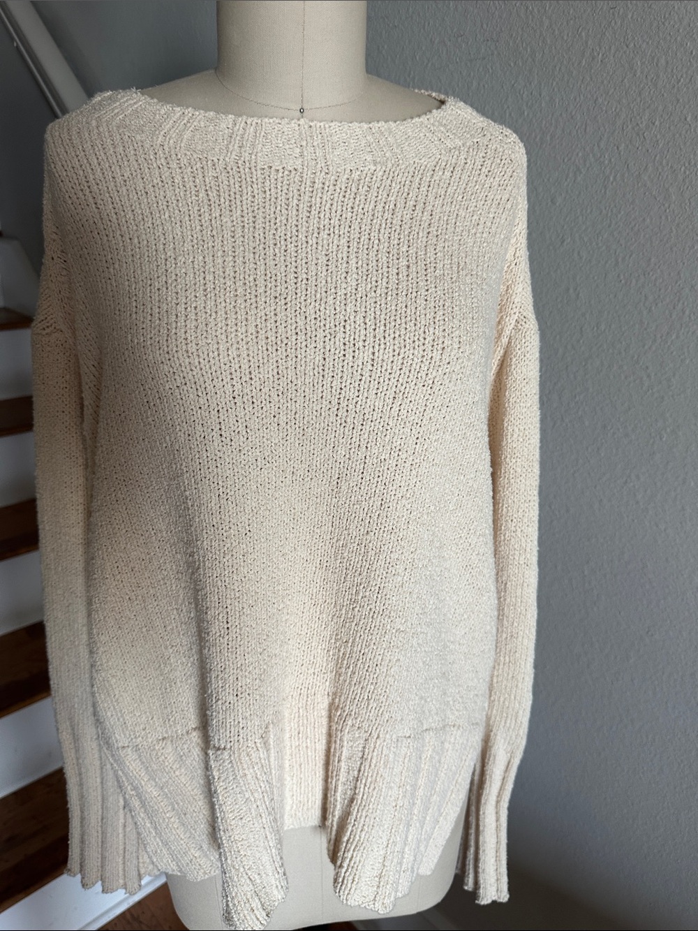 J Crew Marina sweater in textured cotton blend warm sesame - Picture 3 of 7